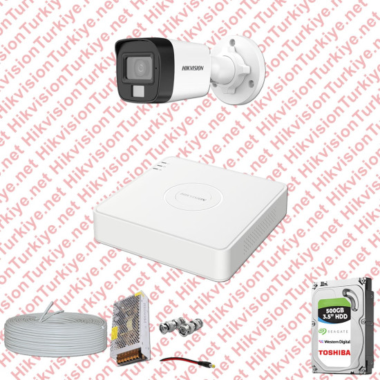 Hikvision 01 Kameralı Colorvu Hibrit Güvenlik Kamerası